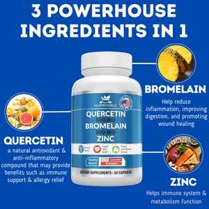 Vitality Synergy: 3 in 1 Quercetin, Bromelain and Zinc Supplement
