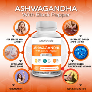 Ashwagandha Capsules - to help you relax, focus and increase energy
